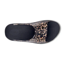 'OOFOS' Women's OOahh Slide Limited Edition - Black / Leopard -Shoes Haven Sales 1103BLKLEOPRD 6 1024x1024@2x