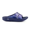 'OOFOS' Women's OOahh Slide Limited Edition - Navy / Silver / Silver Snake -Shoes Haven Sales 1103NVYSILSNK shot1 1024x1024@2x