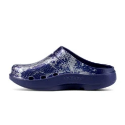 'OOFOS' Women's OOcloog Clog Limited Edition - Navy / Silver Snake -Shoes Haven Sales 1203NVYSILSNK shot4 1024x1024@2x