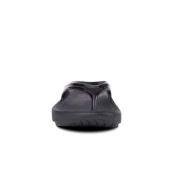 'OOFOS' Women's OOlala Thong - Black Patent -Shoes Haven Sales 1400BLK 3 1024x1024@2x