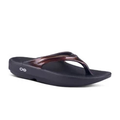 'OOFOS' Women's OOlala Luxe Thong - Cabernet -Shoes Haven Sales 1400CABERNET shot2 1024x1024@2x