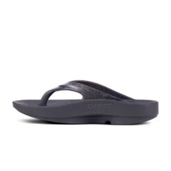 'OOFOS' Women's OOlala Luxe Thong - Glitter Black -Shoes Haven Sales 1401BLKGlitter shot4 1024x1024@2x