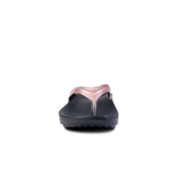 'OOFOS' Women's OOlala Luxe Thong - Black / Rose Sparkle -Shoes Haven Sales 1403BKROSESPK shot3 1024x1024@2x