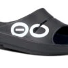 OOfos Men's OOahh Sport Slide Sandal - Black White 2 OOfos Men's OOahh Sport Slide Sandal - Black White -Shoes Haven Sales 1500BLKWHTOO shot2