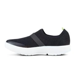 'OOFOS' Women's OOmg Fibre Low Slip On - White / Black -Shoes Haven Sales 5070WHTBLK 4 1024x1024@2x