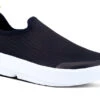 OOfos Women's OOmg EeZee Low Shoe - White Black -Shoes Haven Sales 5072WHTBLK shot2