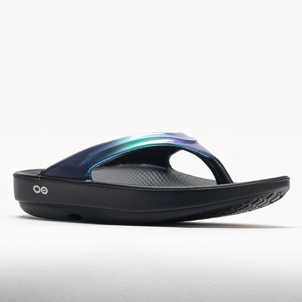 OOFOS OOlala Luxe Women's Black/Atlantis 7 OOFOS OOlala Luxe Women's Black/Atlantis - Image 5