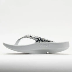 OOFOS OOlala Limited Women's White/Black Leopard -Shoes Haven Sales 570571 2