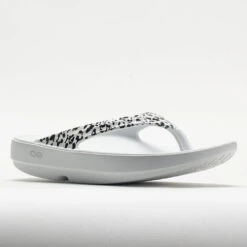 OOFOS OOlala Limited Women's White/Black Leopard -Shoes Haven Sales 570571 5