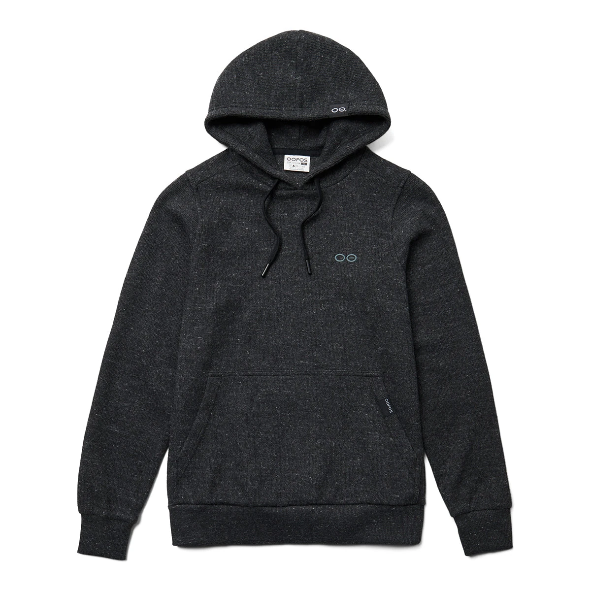 OOfos Women's OOmy Knit Hoodie - Dark Charcoal Gray Heather 3 OOfos Women's OOmy Knit Hoodie - Dark Charcoal Gray Heather
