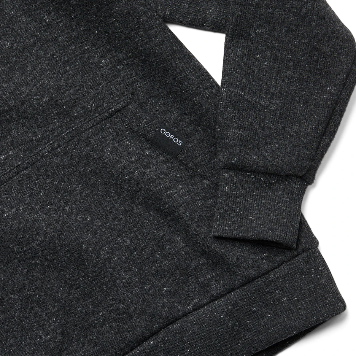 OOfos Women's OOmy Knit Hoodie - Dark Charcoal Gray Heather 8 OOfos Women's OOmy Knit Hoodie - Dark Charcoal Gray Heather - Image 6