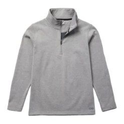 OOfos Men's COOl Down ΒΌ Zip - Gray Heather