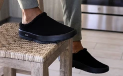 OOfos Men's OOcoozie Mule - Black -Shoes Haven Sales Men sOOcoozieMule Black 1