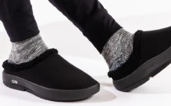 OOfos Men's OOcoozie Mule - Black -Shoes Haven Sales Men sOOcoozieMule Black 3