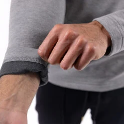 OOfos Men's COOl Down ¼ Zip - Gray Heather -Shoes Haven Sales Mens 1 4Zip