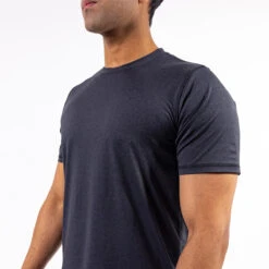 OOfos Men's COOl Down T Shirt - Dark Gray Heather -Shoes Haven Sales Mens DarkT