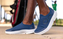 OOfos Men's OOmg EeZee Low Shoe - White Navy -Shoes Haven Sales Mens NavyeeZee2