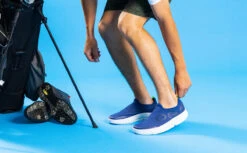 OOfos Men's OOmg EeZee Low Shoe - White Navy -Shoes Haven Sales Mens NavyeeZee3