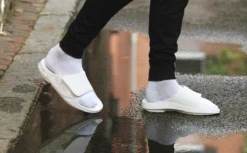 OOfos Men's OOahh Sport Flex Sandal - White -Shoes Haven Sales Mens WhiteSportFlex2