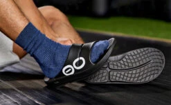 OOfos Men's OOahh Sport Slide Sandal - Black White -Shoes Haven Sales MicrosoftTeams image 121