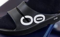 OOfos Men's OOahh Sport Slide Sandal - Black White -Shoes Haven Sales MicrosoftTeams image 122