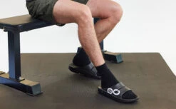 OOfos Men's OOahh Sport Slide Sandal - Black White -Shoes Haven Sales MicrosoftTeams image 123