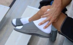 OOfos Men's OOahh Sport Flex Sandal - Slate -Shoes Haven Sales SportFlex Slate Mens 1