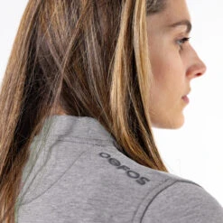 OOfos Women's COOl Down ¼ Zip - Gray Heather -Shoes Haven Sales Womens 1 4Zip 2